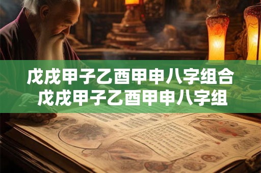 戊戌甲子乙酉甲申八字组合 戊戌甲子乙酉甲申八字组合怎么样