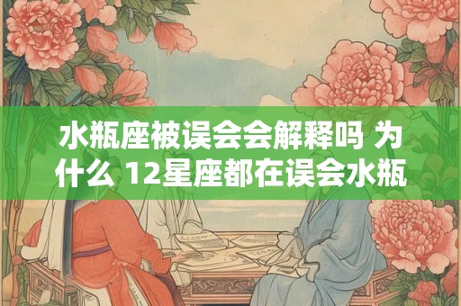 水瓶座被误会会解释吗 为什么 12星座都在误会水瓶座