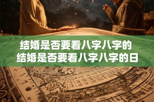 结婚是否要看八字八字的 结婚是否要看八字八字的日子