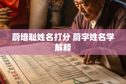 蔚培耻姓名打分 蔚字姓名学解释