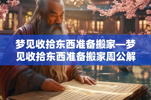 梦见收拾东西准备搬家—梦见收拾东西准备搬家周公解梦