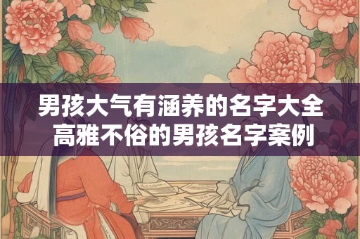 男孩大气有涵养的名字大全 高雅不俗的男孩名字案例