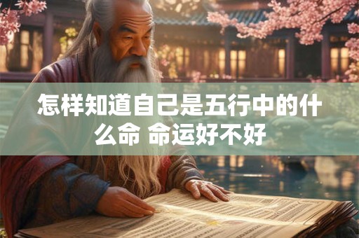 怎样知道自己是五行中的什么命 命运好不好