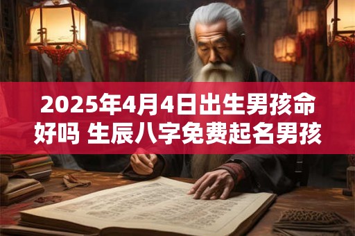 2025年4月4日出生男孩命好吗 生辰八字免费起名男孩