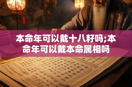 详细阅读:本命年可以戴十八籽吗;本命年可以戴本命属相吗 本命年可以戴十八籽吗;本命年可以戴本命属相吗