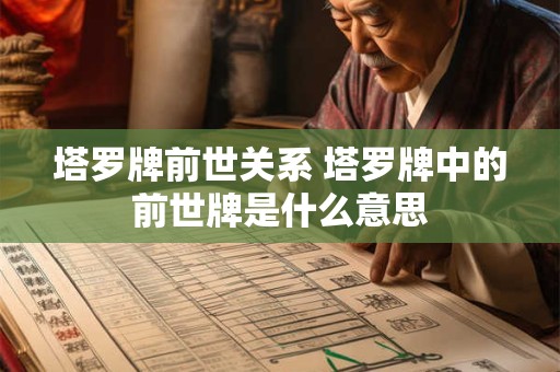 塔罗牌前世关系 塔罗牌中的前世牌是什么意思