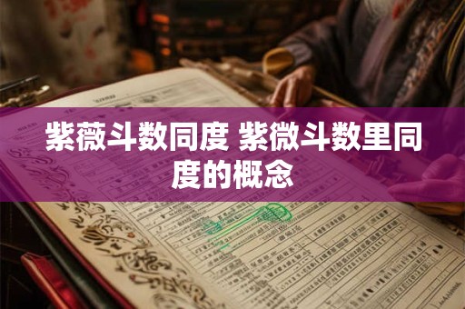 紫薇斗数同度 紫微斗数里同度的概念