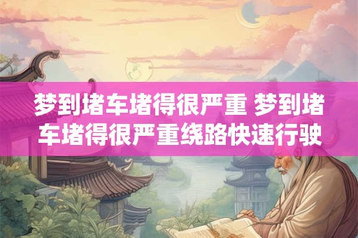梦到堵车堵得很严重 梦到堵车堵得很严重绕路快速行驶