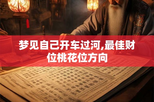 梦见自己开车过河,最佳财位桃花位方向