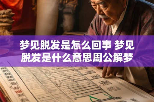 梦见脱发是怎么回事 梦见脱发是什么意思周公解梦