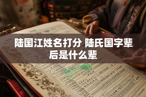 陆国江姓名打分 陆氏国字辈后是什么辈