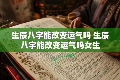生辰八字能改变运气吗 生辰八字能改变运气吗女生
