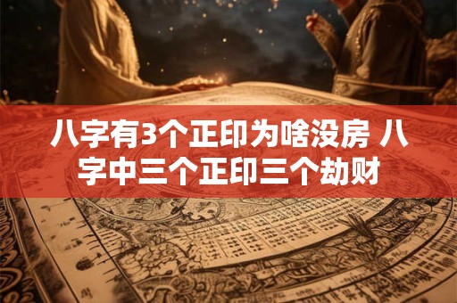 八字有3个正印为啥没房 八字中三个正印三个劫财