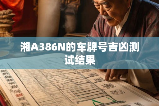 湘A386N的车牌号吉凶测试结果