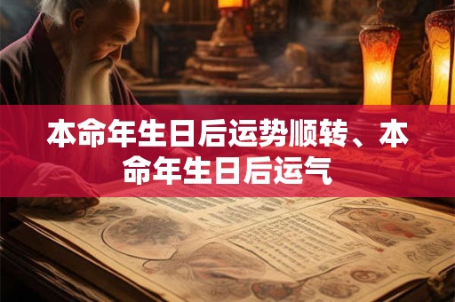 本命年生日后运势顺转、本命年生日后运气