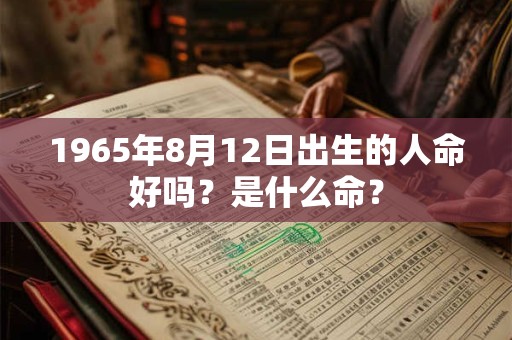 1965年8月12日出生的人命好吗？是什么命？