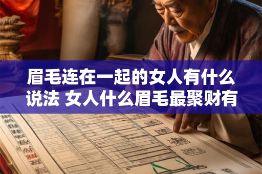 眉毛连在一起的女人有什么说法 女人什么眉毛最聚财有福气
