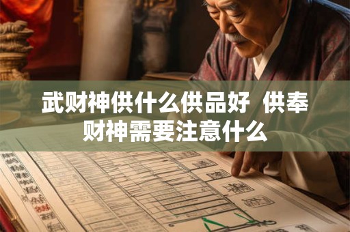 武财神供什么供品好  供奉财神需要注意什么