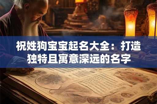 祝姓狗宝宝起名大全：打造独特且寓意深远的名字