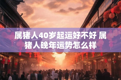 属猪人40岁起运好不好 属猪人晚年运势怎么样