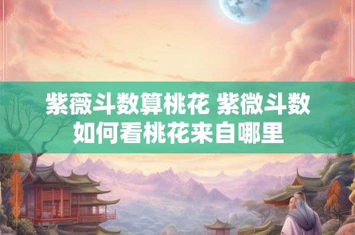 紫薇斗数算桃花 紫微斗数如何看桃花来自哪里