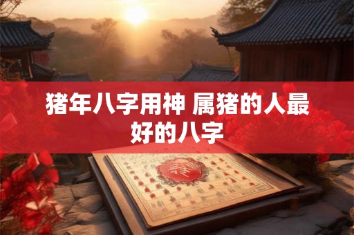 猪年八字用神 属猪的人最好的八字