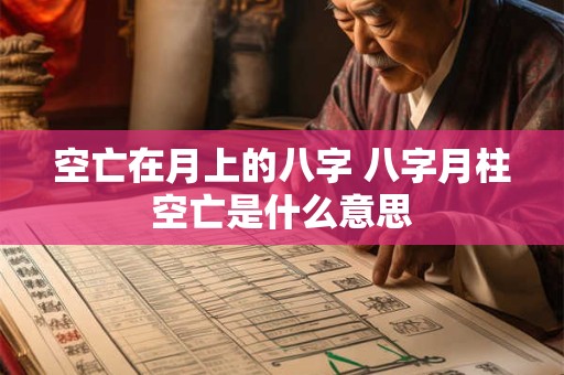空亡在月上的八字 八字月柱空亡是什么意思