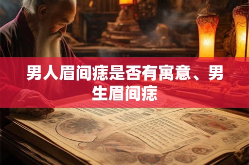男人眉间痣是否有寓意、男生眉间痣