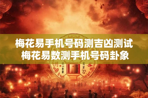 梅花易手机号码测吉凶测试 梅花易数测手机号码卦象解释