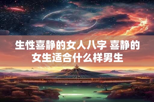 生性喜静的女人八字 喜静的女生适合什么样男生