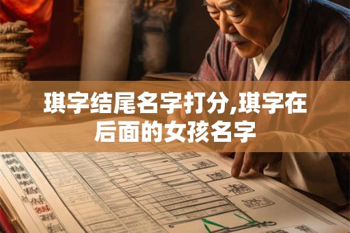 琪字结尾名字打分,琪字在后面的女孩名字