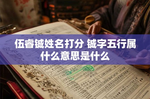 伍睿铖姓名打分 铖字五行属什么意思是什么