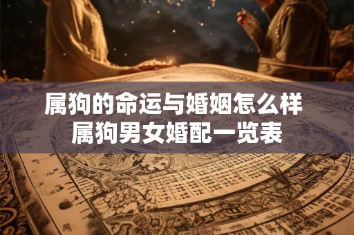 属狗的命运与婚姻怎么样 属狗男女婚配一览表