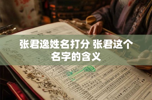 张君逸姓名打分 张君这个名字的含义