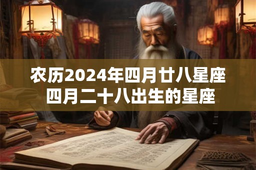 农历2024年四月廿八星座 四月二十八出生的星座