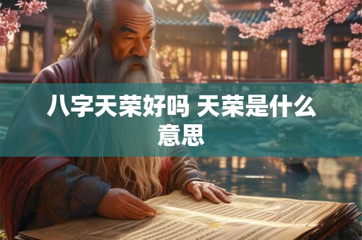 八字天荣好吗 天荣是什么意思