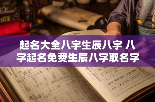 起名大全八字生辰八字 八字起名免费生辰八字取名字哪个网好