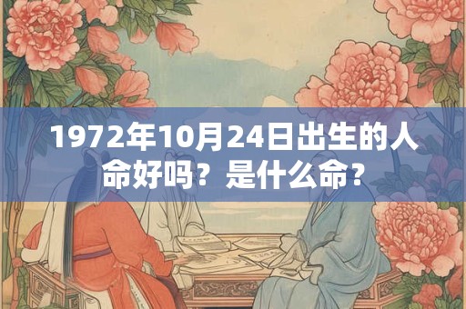 1972年10月24日出生的人命好吗？是什么命？