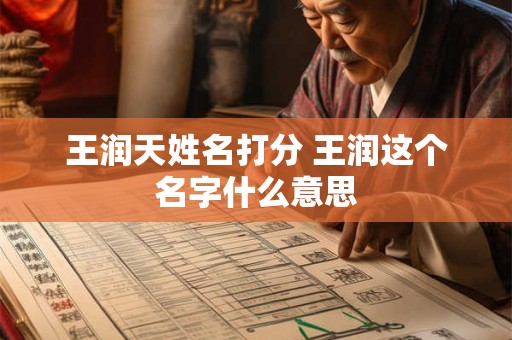 王润天姓名打分 王润这个名字什么意思