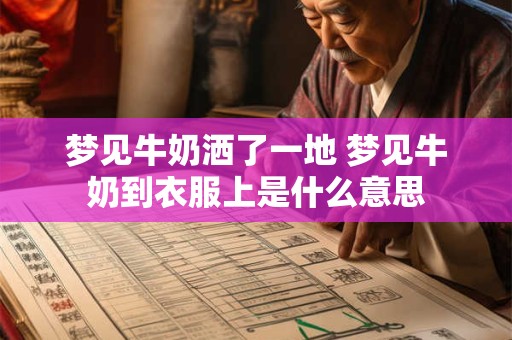 梦见牛奶洒了一地 梦见牛奶到衣服上是什么意思