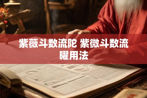 紫薇斗数流陀 紫微斗数流曜用法
