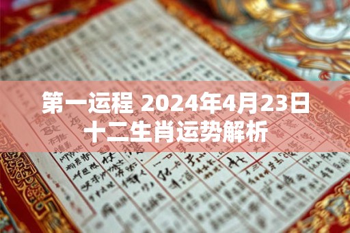 第一运程 2024年4月23日十二生肖运势解析