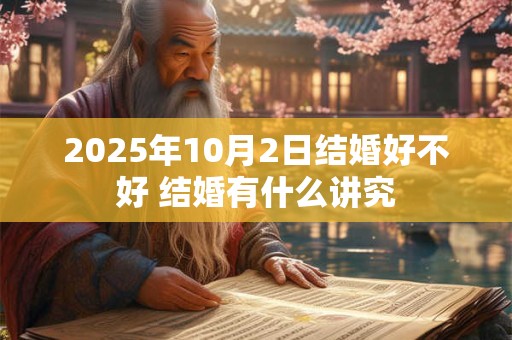2026年10月2日结婚好不好 结婚有什么讲究