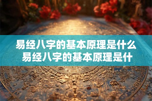 易经八字的基本原理是什么 易经八字的基本原理是什么意思
