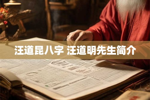 汪道昆八字 汪道明先生简介
