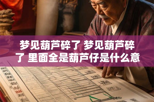 梦见葫芦碎了 梦见葫芦碎了 里面全是葫芦仔是什么意思