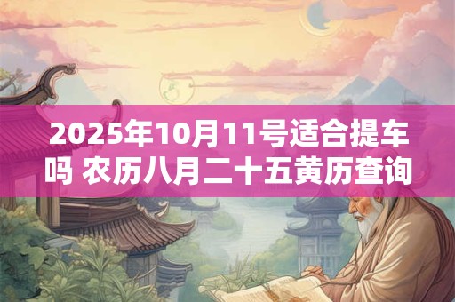 2025年10月11号适合提车吗 农历八月二十五黄历查询