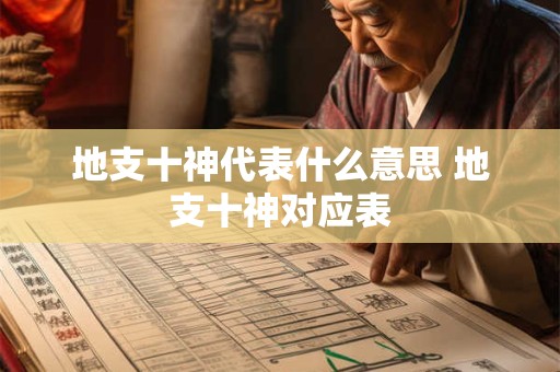 地支十神代表什么意思 地支十神对应表