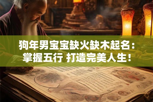 狗年男宝宝缺火缺木起名：掌握五行 打造完美人生！