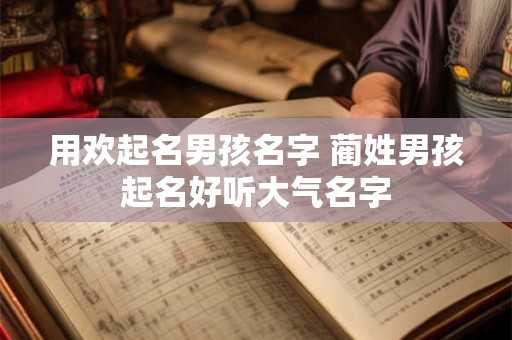 用欢起名男孩名字 蔺姓男孩起名好听大气名字